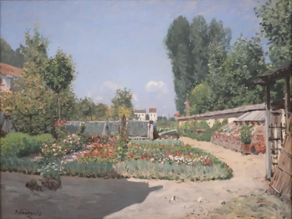 The Kitchen Garden (Le Potager), a painting by Alfred Sisley